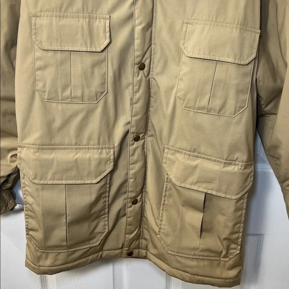 Woolrich Vintage Insulated Timber Jacket Coat Men's size XL tan USA with Hood